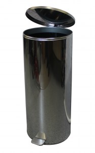 урна с педалью 50 л открытая хром_100x300
